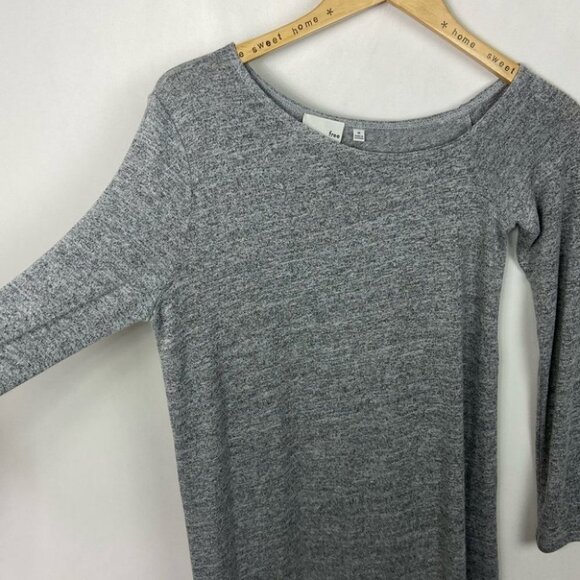 Aritzia Wilfred Free Brinkley Dress Grey Reposa Size Medium Jersey Stretch Mini - Picture 9 of 11
